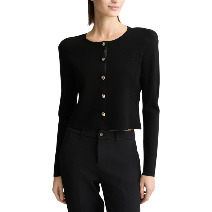 Giacca donna nera in maglia