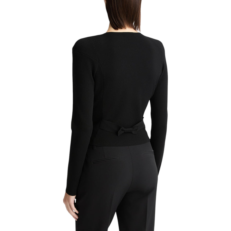 Giacca donna nera in maglia