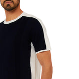 T-shirt uomo bicolor a maniche corte