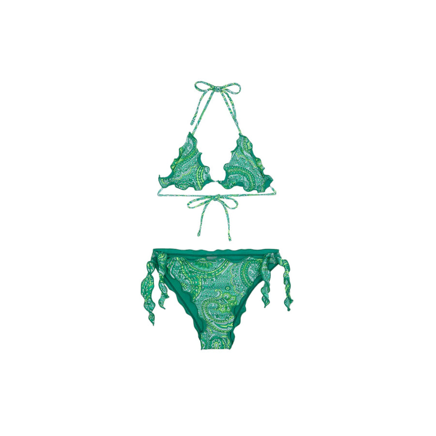 Bikini triangolo e slip nodi regolabile sunrise bimba