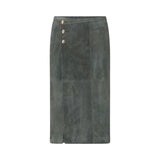 Gonna donna midi in suede