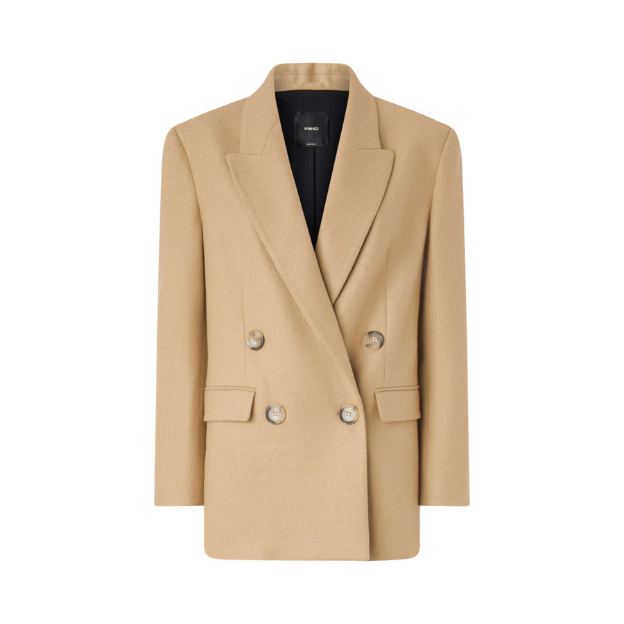 Giacca donna doppiopetto in misto lana