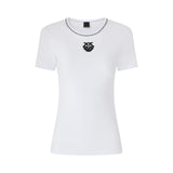 T-shirt donna a costine con ricamo Love Birds