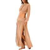 Gonna donna  lunga due spacchi lurex gloss