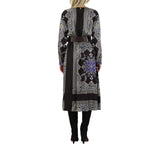 Abito donna midi con stampa e cintura