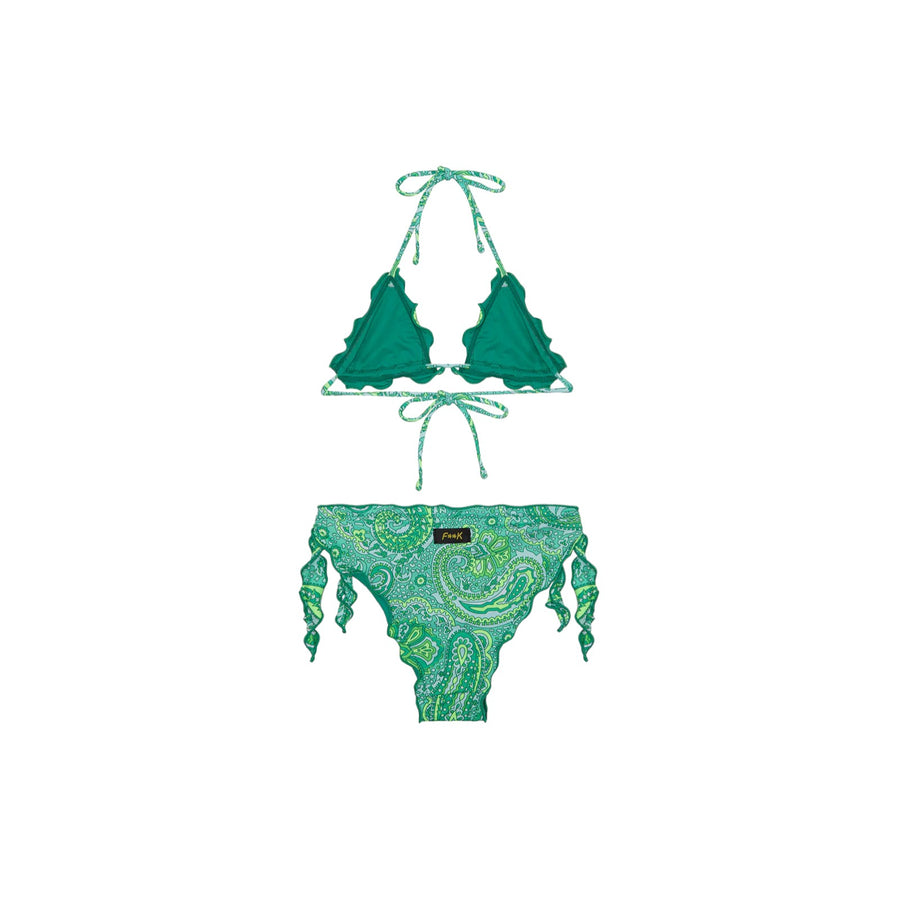 Bikini triangolo e slip nodi regolabile sunrise bimba