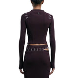 Maglia donna glam rock aderente