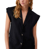 Gilet donna in misto lino
