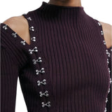 Maglia donna glam rock aderente