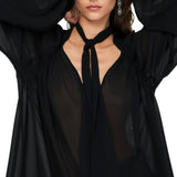 Blusa donna in georgette