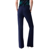 Jeans donna bootcut con dettaglio chain