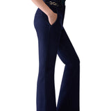 Jeans donna bootcut con dettaglio chain