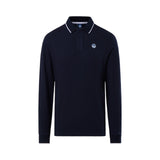 Polo uomo a maniche lunghe con lettering