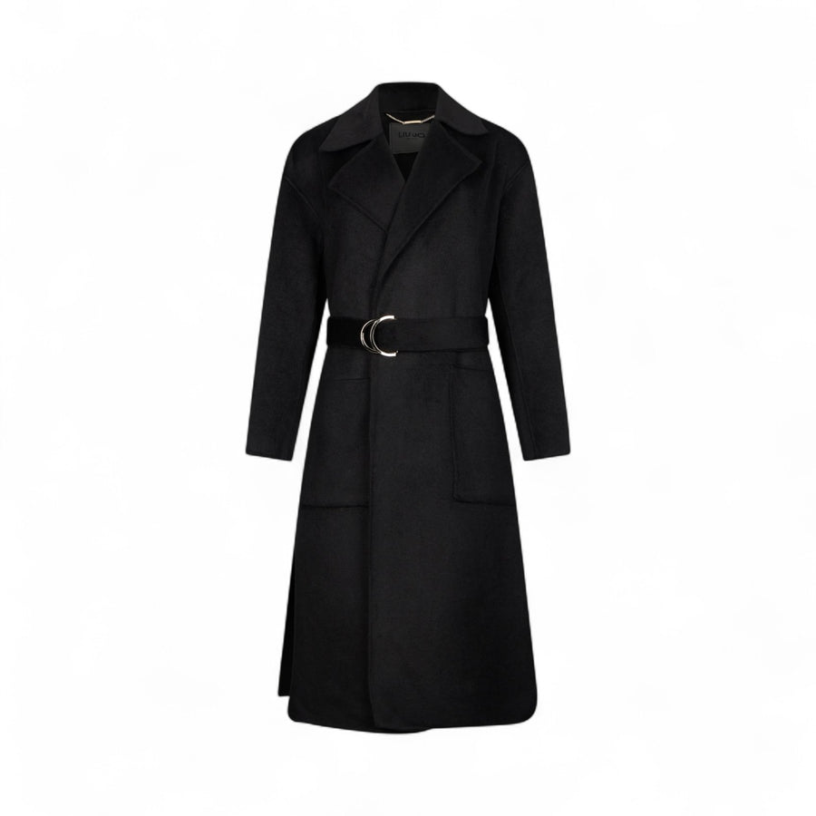 Cappotto donna in lana con cintura