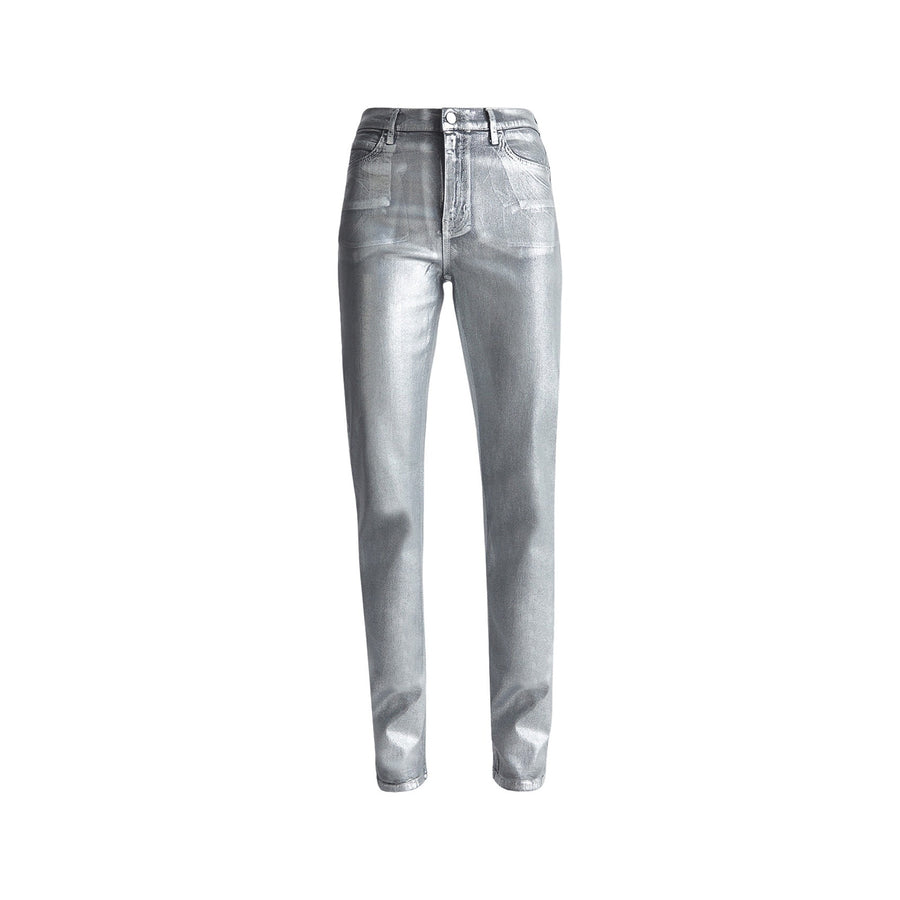 Jeans donna effetto laminato