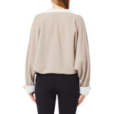 Maglia donna con dettagli camicia