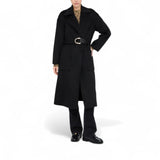 Cappotto  donna in lana con cintura