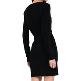 Abito donna in maglia con spalline imbottite