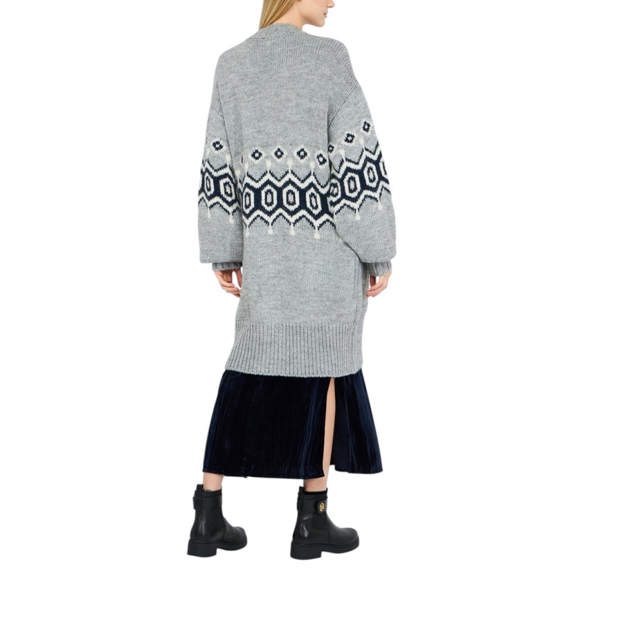 Top donna in lana con strass