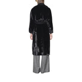 Cappotto donna vestagliato reversibile in montone sintetico