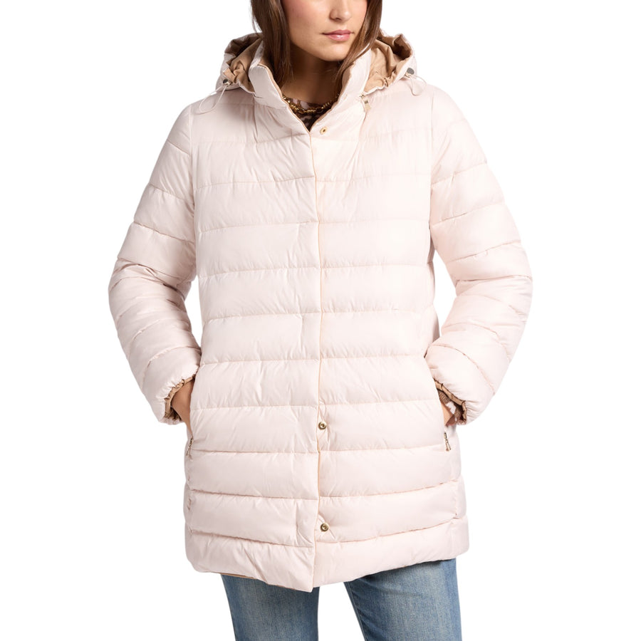 Piumino donna reversibile in nylon antigoccia