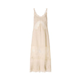 Abito donna slipdress midi con bande in pizzo