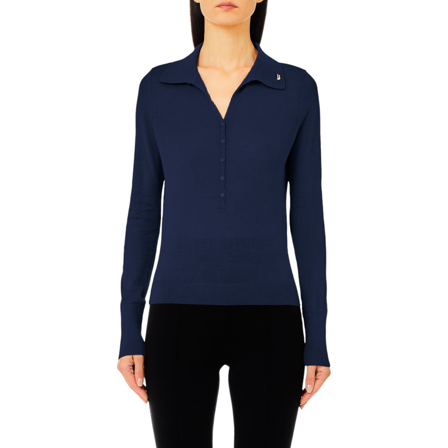 Polo donna in maglia di misto cashmere