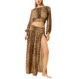 Gonna lunga donna spacchi leopard resort