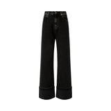 Jeans donna wide-leg in denim black