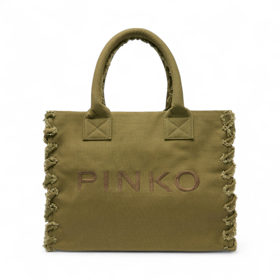 Borsa donna a mano media Beach Shopper in canvas riciclato