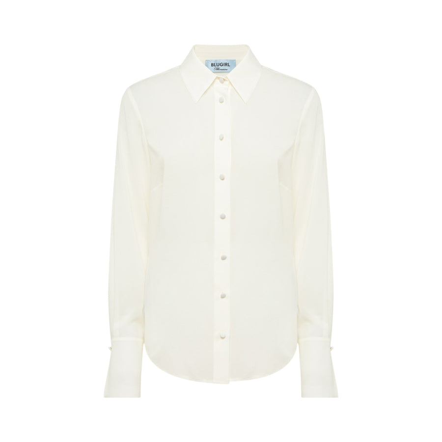 Camicia donna regular in voile di seta