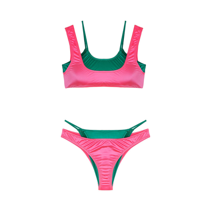 Bikini donna top e slip fisso glitch