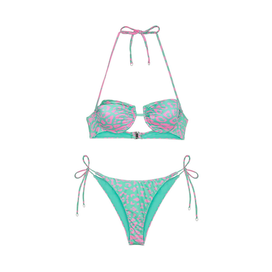 Bikini reggiseno e slip regolabile americano spotted donna