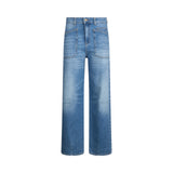 Jeans donna carrot fit a vita alta