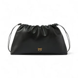 Borsa Clutch a spalla grande in pelle con logo Love Birds