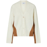 Cardigan donna color-block in lana