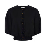 Cardigan donna in voile con bottoni gioiello