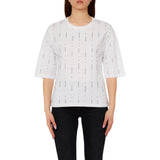 T-shirt donna con applicazioni