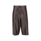 Bermuda donna impunturato in similpelle