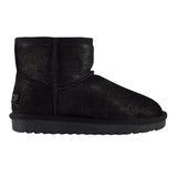 Stivale donna da neve pelle scamosciata glitterata