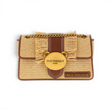Teddy it-bag straw fringes