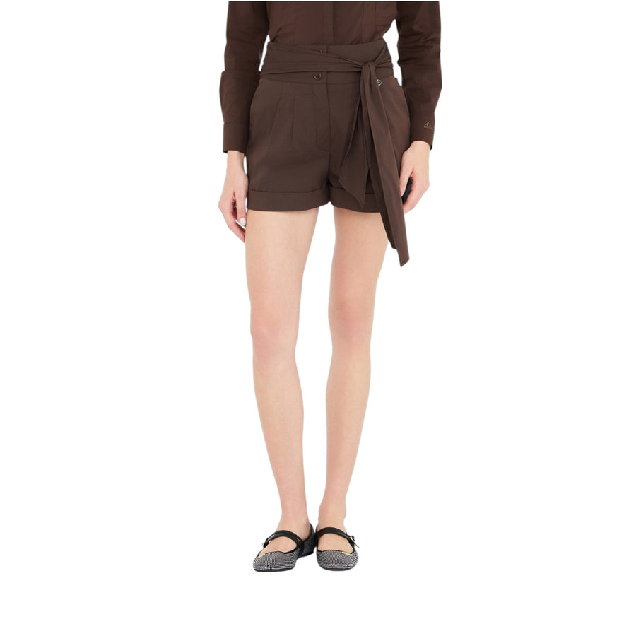 Shorts donna in popeline di cotone