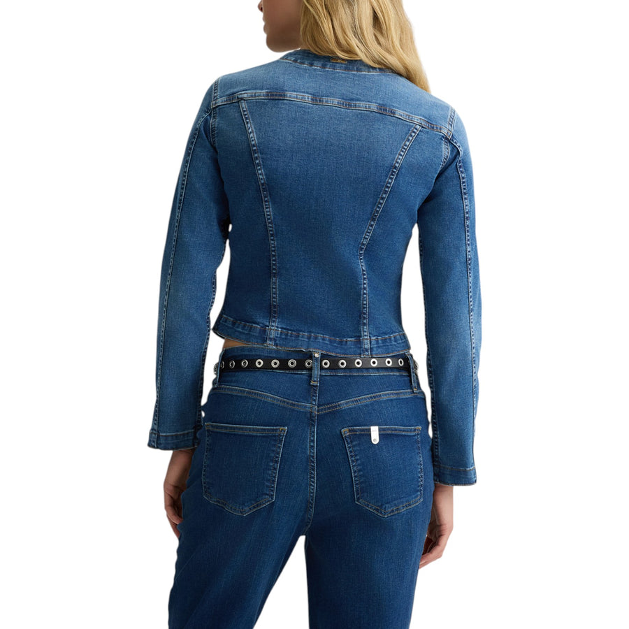 Giacca donna di jeans con catena gioiello