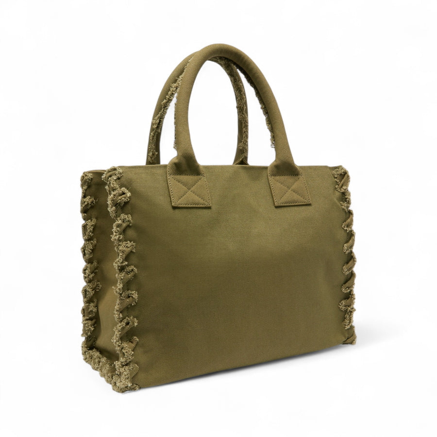 Borsa donna a mano media Beach Shopper in canvas riciclato