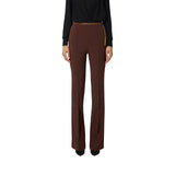 Pantaloni donna in crêpe leggero con catena gioiello