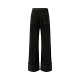 Jeans donna wide-leg in denim black