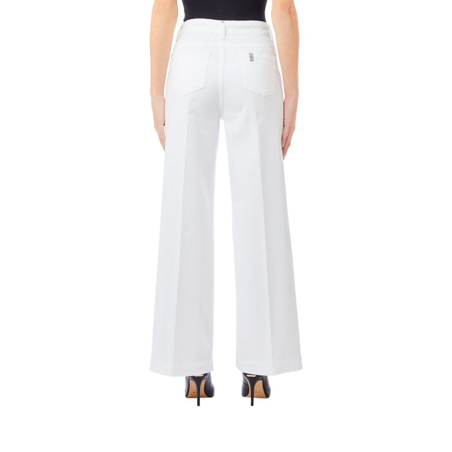 Jeans donna flare con bottoni