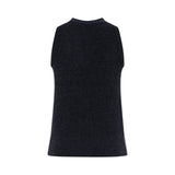 Gilet donna in maglia di lana con spilla