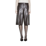 Bermuda donna impunturato in similpelle