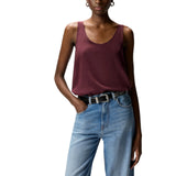 Top donna a canotta in seta sand wash